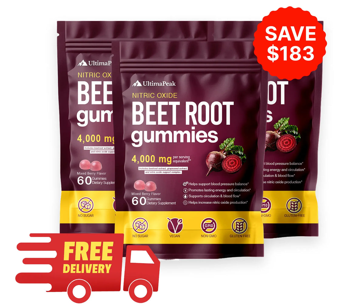 UltimaPeak Organic Beetroot Gummies